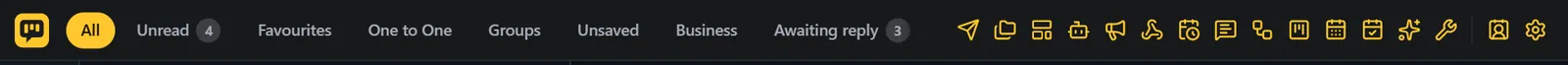 The bar after the license is applied, with every tool showing